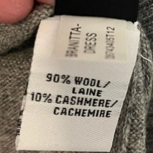 Diane Von Furstenberg Branitta Wool Cashmere Grey Sweater Dress in Size Medium - Picture 5 of 7
